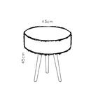 Puff Banqueta Redondo Multimóveis Cr15015 Preto