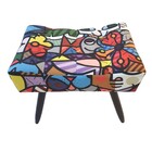 Puff Banqueta Retangular Para Sala Quarto Penteadeira Suede R