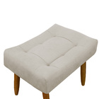 Puff Banqueta Retangular Sala De Estar Suede Light Herrero Be