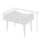 Puff Banqueta Retangular Suede Liso Marrom