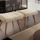 Puff Banqueta Theo Madeira Maciça