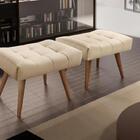 Puff Banqueta Theo Madeira Maciça