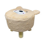 Puff Baquinho Infantil Urso Bege