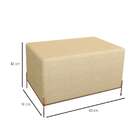 Puff Barcelona Suede Bege E Cobre