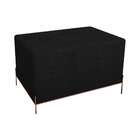 Puff Barcelona Suede Preto E Cobre