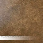 Puff Bari 90cm Couro Caramelo G28 - Gran Belo