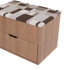 Puff Baú 1 Gaveta Pu2051  Amêndoa