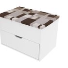 Puff Baú 1 Gaveta Pu2051  Branco