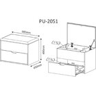 Puff Baú 1 Gaveta Pu2051  Branco