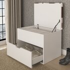 Puff Baú 1 Gaveta Pu2051  Branco