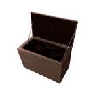 Puff Baú Alice Kf Móveis Madeira 70 X 45 X 45 Cm. - Marrom