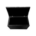 Puff Baú Alice Kf Móveis Madeira 70 X 45 X 45 Cm. - Preto