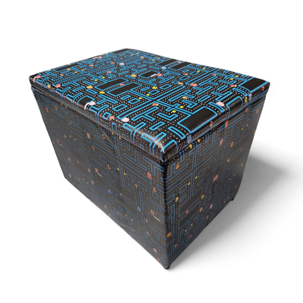 Puff Baú Banqueta Retangular Organizar E Decorar 55cm Come Co