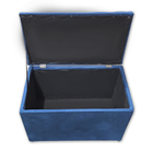 Puff Baú Banqueta Retangular Organizar E Decorar Suede 60cm A