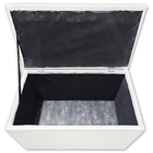 Puff Baú Banqueta Retangular Organizar E Decorar Suede 60cm B