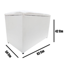 Puff Baú Banqueta Retangular Organizar E Decorar Suede 60cm B