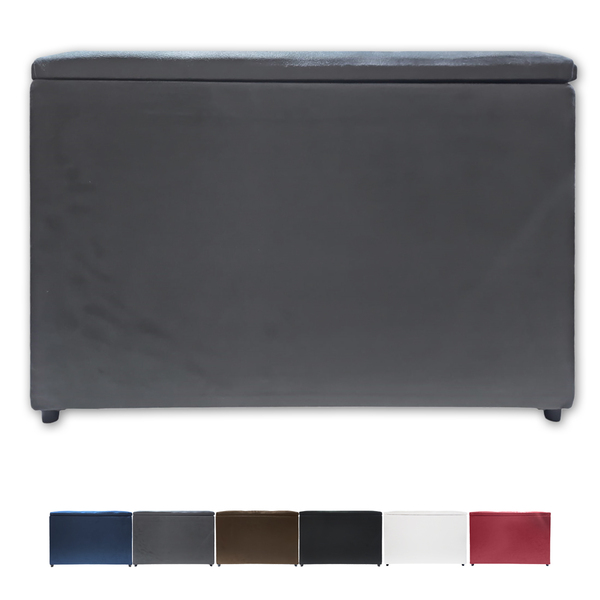 Puff Baú Banqueta Retangular Organizar E Decorar Suede 60cm C
