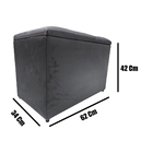 Puff Baú Banqueta Retangular Organizar E Decorar Suede 60cm C