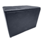 Puff Baú C/ Botão Banqueta Suede Organizar Decorar 55cm Cinza