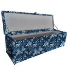 Puff Baú Casal Organizador Helena Capitone 138 Floral 40