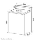 Puff Baú Com Encosto Tecno Mobili - Branco/tecido 369