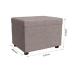 Puff Baú Com Rodízios Mesa Multifuncional Corano Branco