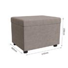 Puff Baú Com Rodízios Mesa Multifuncional Corano Preto