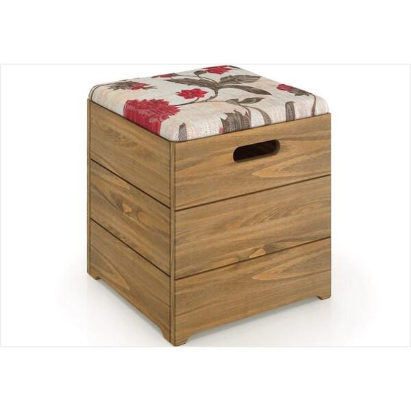 Puff Baú Decorativo Imperial 80701 T Floral - Mpo