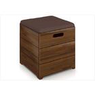 Puff Baú Decorativo Imperial 90701 Corino Marrom - Mpo