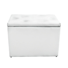 Puff Baú Decorativo Lívia 58 X 45 X 35 Cm - Branco