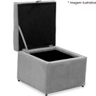 Puff Baú Decorativo Mali - Casa Chick Suede Azul Marinho