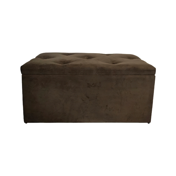 Puff Baú Decorativo Mimo 90x45x45 Cm - Suede Chocolate