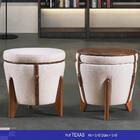 Puff Baú Flex Tampo Reversível Bege