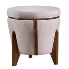 Puff Baú Flex Tampo Reversível Bege