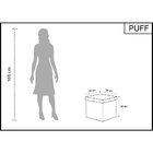 Puff Baú Logdesign Dobrável Tecido Suede