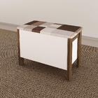 Puff Baú Multimóveis Cr35002 Branco/nogal