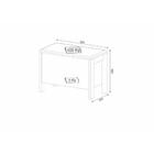 Puff Baú Multimóveis Cr35002 Branco/nogal