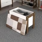 Puff Baú Multimóveis Cr35002 Branco/nogal