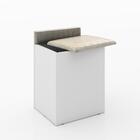 Puff Baú Multimóveis Cr35029 Branco/bege