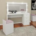 Puff Baú Multimóveis Cr35029 Branco/rosa