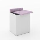 Puff Baú Multimóveis Cr35029 Branco/rosa