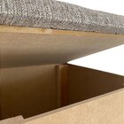 Puff Baú Não É Segredo Moto Linho Marrom Mesclado 34x45 Ns0503