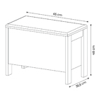 Puff Baú Para Sala De Estar Az1013 Mdp Branco/nogal G69 - Gra