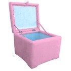 Puff Baú Porta Suitte Objetos 45x45x45cm Rosa