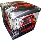 Puff Bau Porta Treco Vintage Retro Dobravel  Com Assento Lond