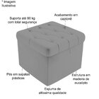 Puff Baú Quadrado Sapateira Decorativo Captonê Mali  Suede Am