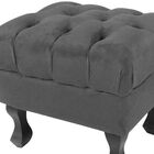 Puff Baú Retrô Luis Xv Suede Grafite - D'rossi