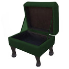 Puff Baú Retrô Luiz Xv Suede Pes Chanfrado - Ssx Multicoisas