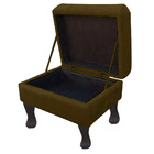 Puff Baú Retrô Luiz Xv Suede Pes Chanfrado - Ssx Multicoisas