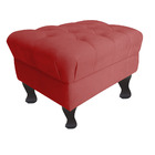 Puff Baú Retrô Luiz Xv Suede Pes Chanfrado - Ssx Multicoisas